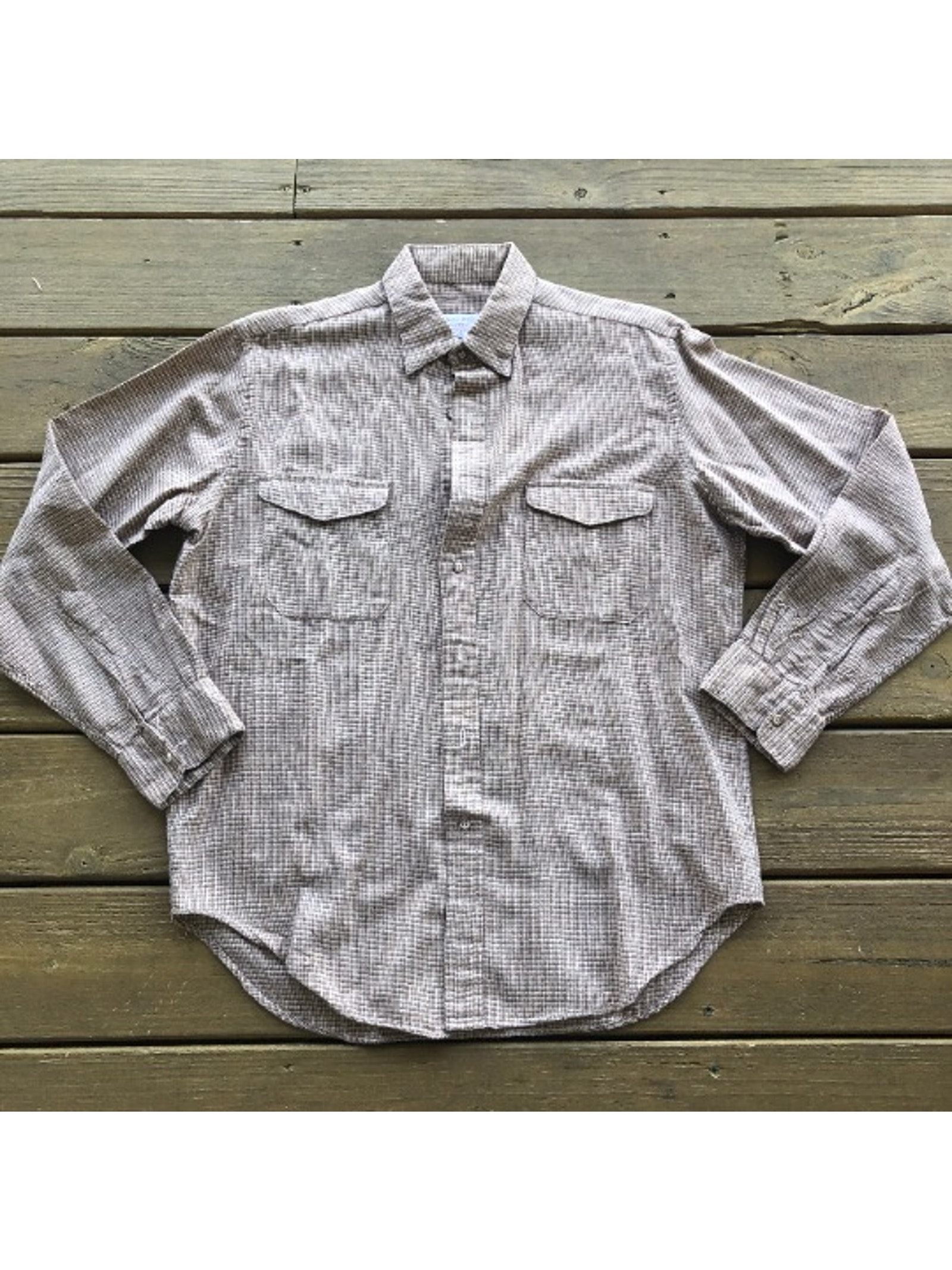 Men's Vintage Neiman Marcus Wool Blend Button-Up Top
